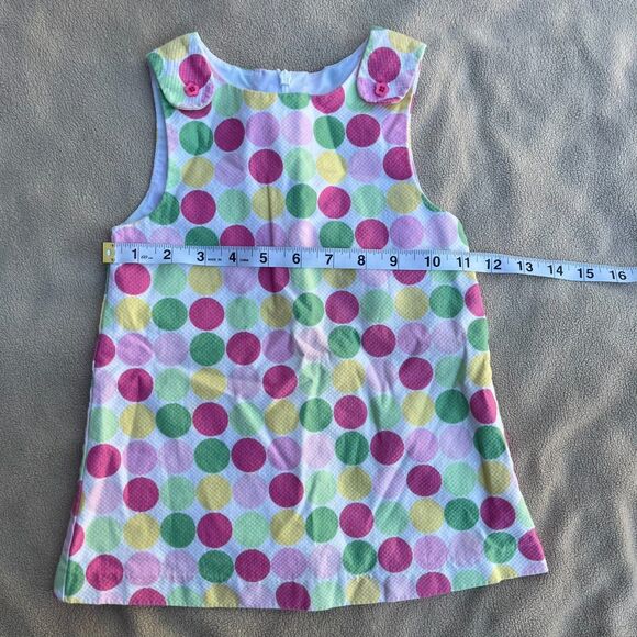 Talbots Kids 18 Months Polka Dot 100% Cotton Summer ALine Dress Photoshoot Retro - Picture 4 of 5